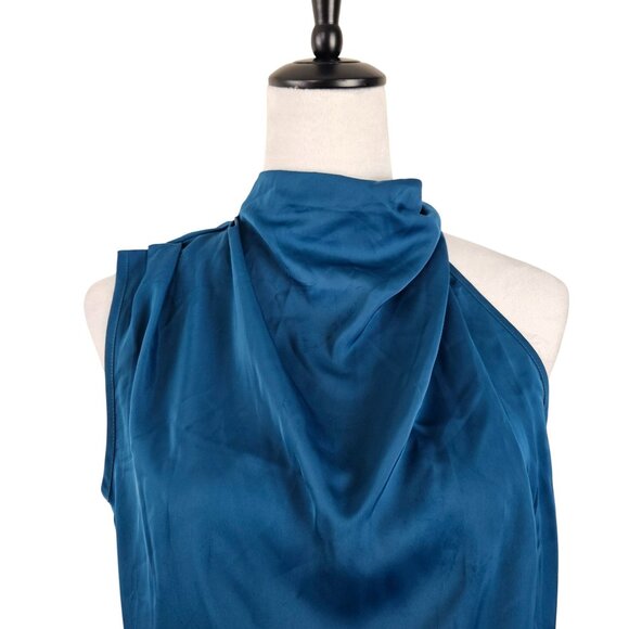 BTFBM Womens Med Sleeveless Halter Maxi Dress Elastic Waist & Button Closure - Picture 5 of 9